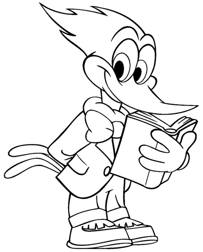 Dessin à colorier: Woody Woodpecker (Dessins Animés) #28427 - Coloriages à Imprimer Gratuits