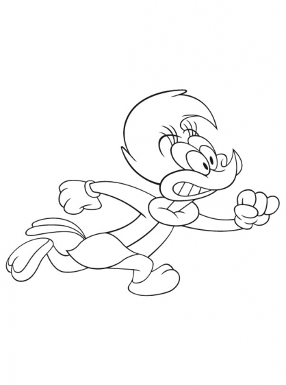 Dessin à colorier: Woody Woodpecker (Dessins Animés) #28447 - Coloriages à Imprimer Gratuits