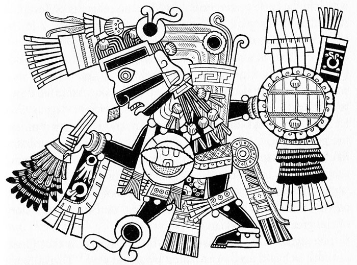 Dessin à colorier: Mythologie Aztèque (Dieux et Déesses) #111587 - Coloriages à Imprimer Gratuits