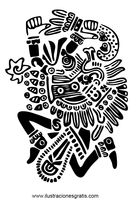 Dessin à colorier: Mythologie Aztèque (Dieux et Déesses) #111607 - Coloriages à Imprimer Gratuits