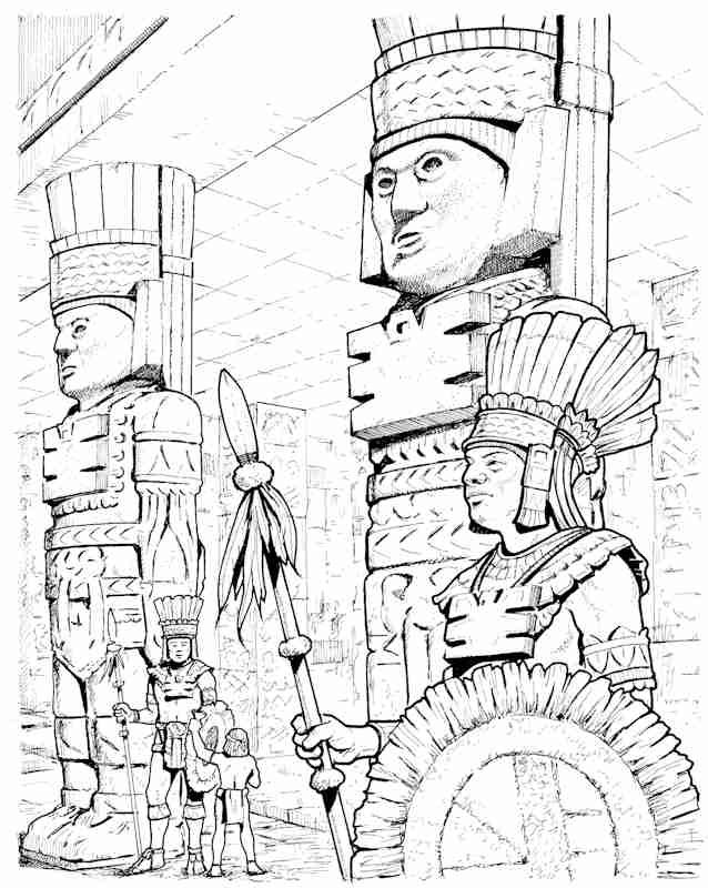 Dessin à colorier: Mythologie Aztèque (Dieux et Déesses) #111697 - Coloriages à Imprimer Gratuits