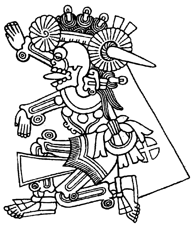 Dessin à colorier: Mythologie Aztèque (Dieux et Déesses) #111742 - Coloriages à Imprimer Gratuits