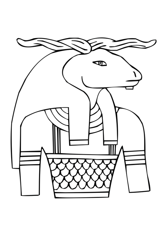 Dessin à colorier: Mythologie Égyptienne (Dieux et Déesses) #111167 - Coloriages à Imprimer Gratuits