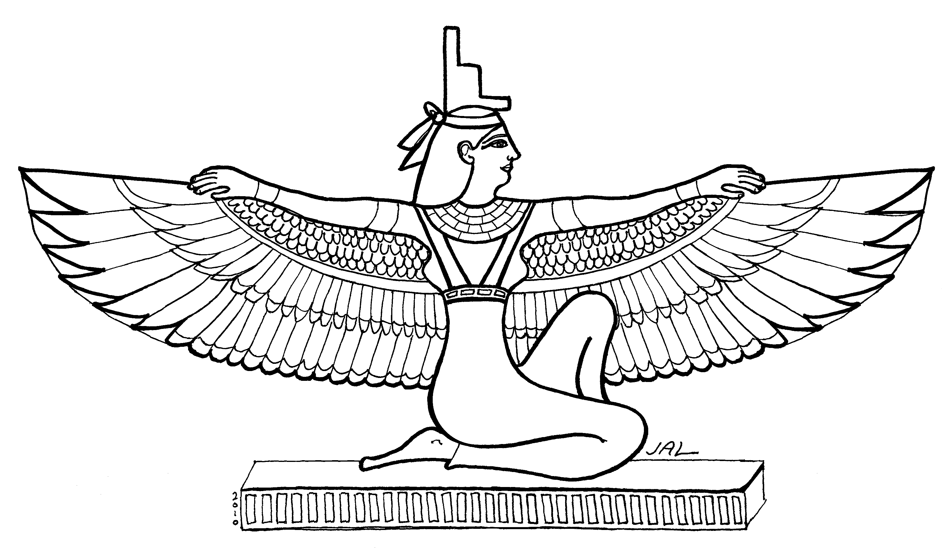 Dessin à colorier: Mythologie Égyptienne (Dieux et Déesses) #111174 - Coloriages à imprimer