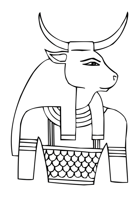 Dessin à colorier: Mythologie Égyptienne (Dieux et Déesses) #111190 - Coloriages à Imprimer Gratuits