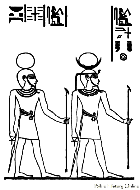 Dessin à colorier: Mythologie Égyptienne (Dieux et Déesses) #111256 - Coloriages à Imprimer Gratuits