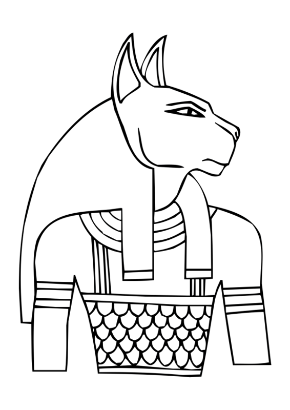 Dessin à colorier: Mythologie Égyptienne (Dieux et Déesses) #111300 - Coloriages à Imprimer Gratuits