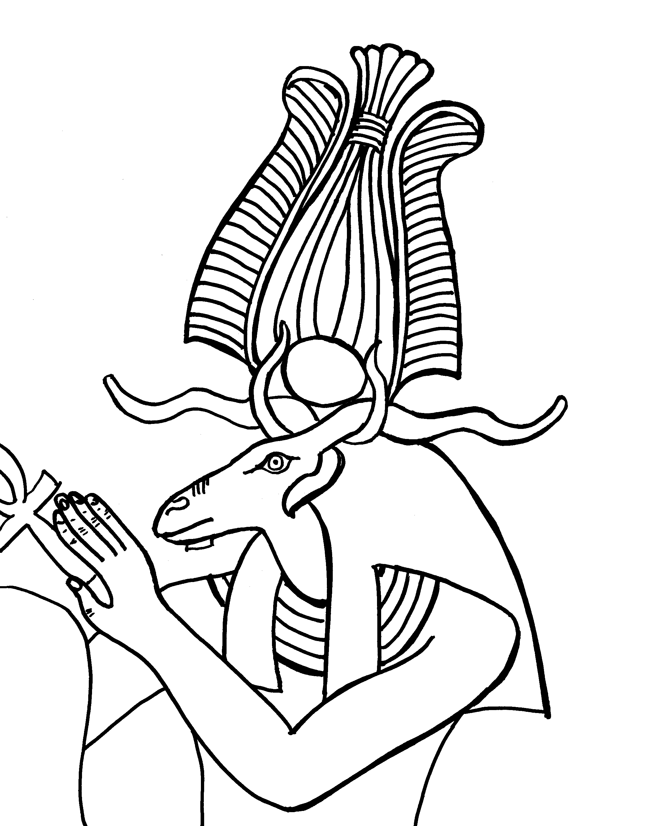 Dessin à colorier: Mythologie Égyptienne (Dieux et Déesses) #111376 - Coloriages à Imprimer Gratuits