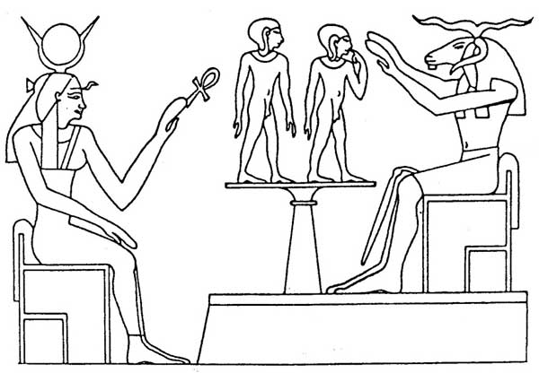Dessin à colorier: Mythologie Égyptienne (Dieux et Déesses) #111403 - Coloriages à Imprimer Gratuits