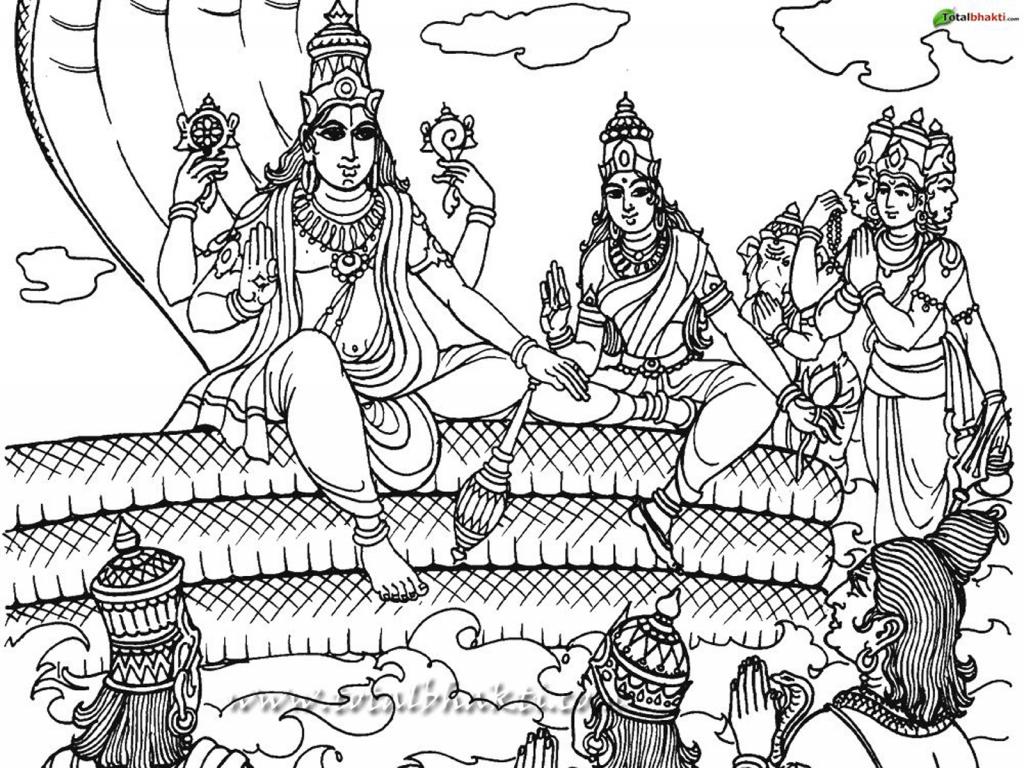 Dessin à colorier: Mythologie Hindou (Dieux et Déesses) #109221 - Coloriages à Imprimer Gratuits