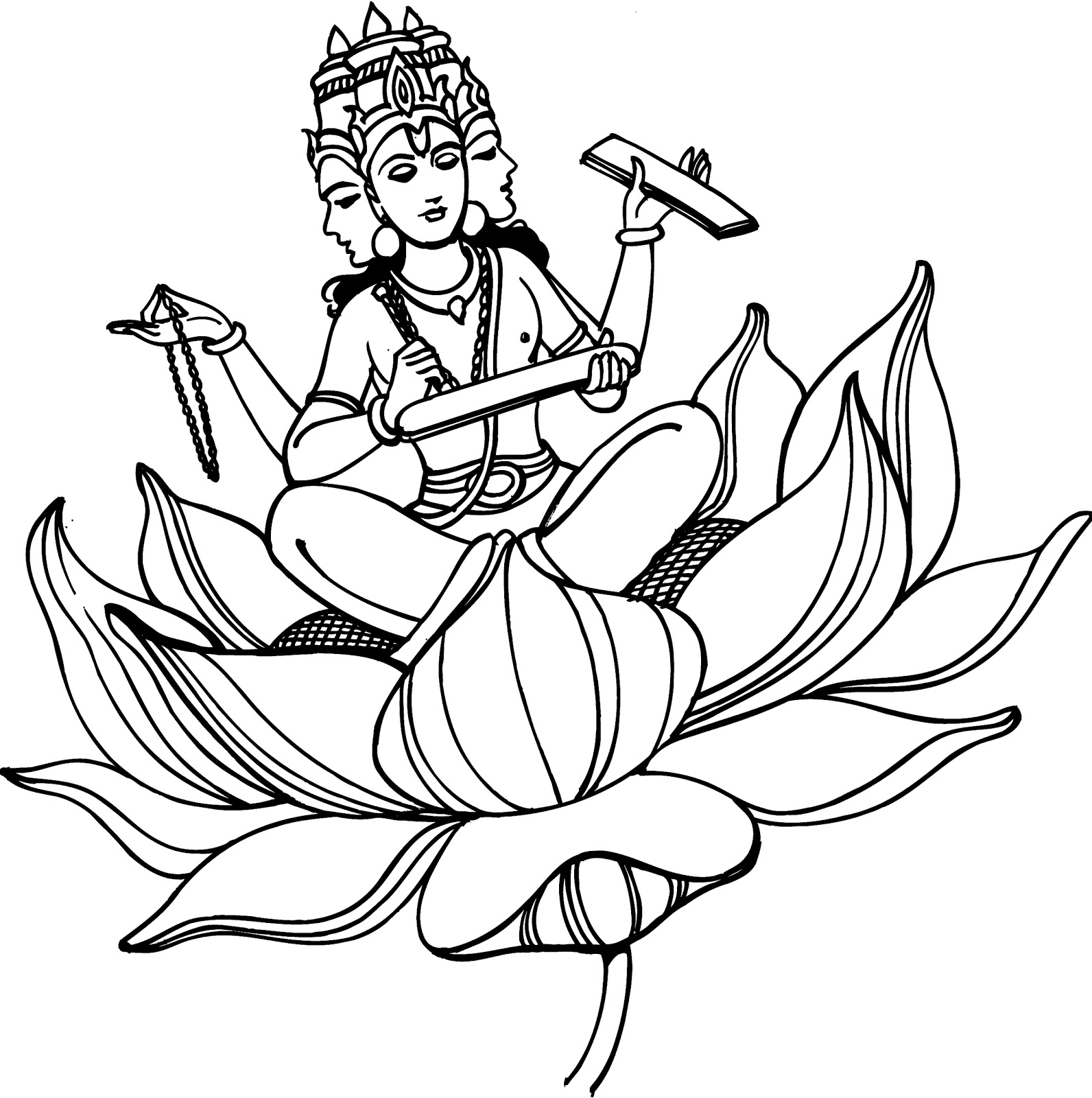 Dessin à colorier: Mythologie Hindou (Dieux et Déesses) #109234 - Coloriages à Imprimer Gratuits