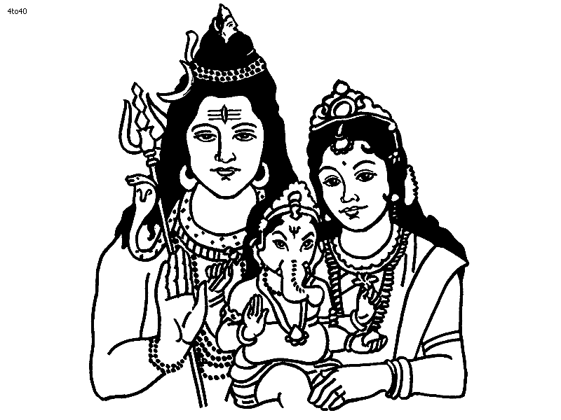 Dessin à colorier: Mythologie Hindou (Dieux et Déesses) #109252 - Coloriages à Imprimer Gratuits