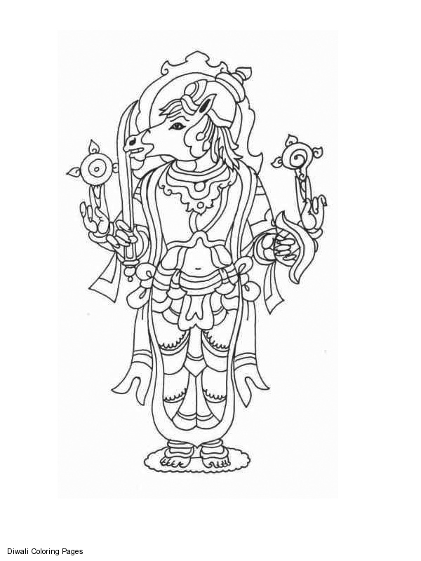 Dessin à colorier: Mythologie Hindou (Dieux et Déesses) #109258 - Coloriages à Imprimer Gratuits