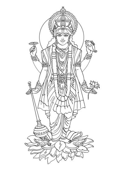 Dessin à colorier: Mythologie Hindou (Dieux et Déesses) #109266 - Coloriages à Imprimer Gratuits