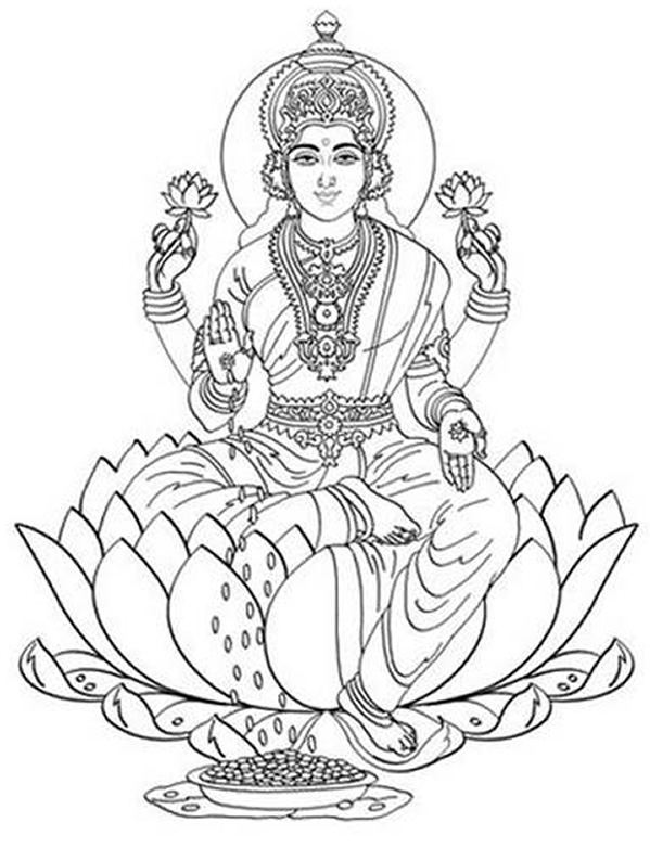 Dessin à colorier: Mythologie Hindou (Dieux et Déesses) #109269 - Coloriages à Imprimer Gratuits