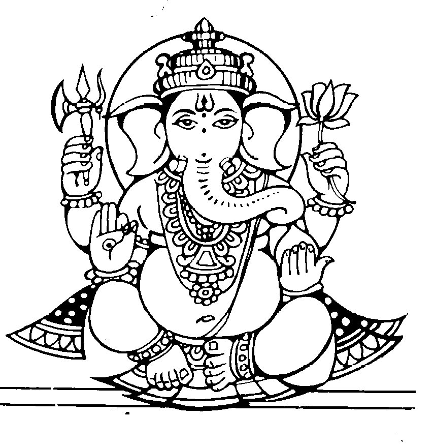 Dessin à colorier: Mythologie Hindou (Dieux et Déesses) #109279 - Coloriages à Imprimer Gratuits