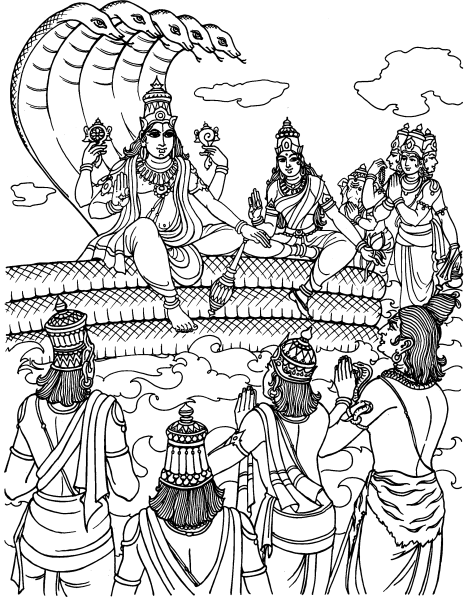 Dessin à colorier: Mythologie Hindou (Dieux et Déesses) #109280 - Coloriages à Imprimer Gratuits