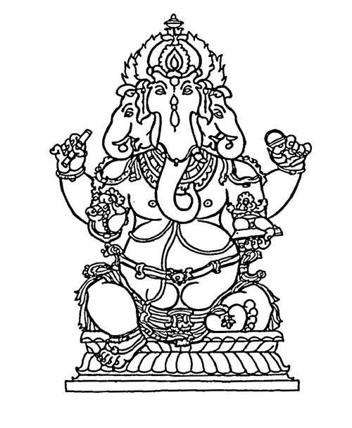 Dessin à colorier: Mythologie Hindou (Dieux et Déesses) #109283 - Coloriages à Imprimer Gratuits
