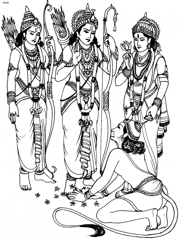 Dessin à colorier: Mythologie Hindou (Dieux et Déesses) #109295 - Coloriages à Imprimer Gratuits