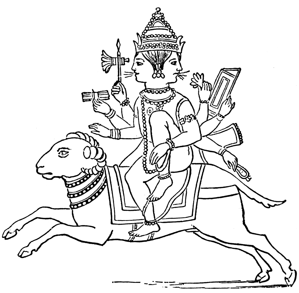 Dessin à colorier: Mythologie Hindou (Dieux et Déesses) #109303 - Coloriages à Imprimer Gratuits