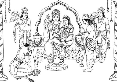 Dessin à colorier: Mythologie Hindou (Dieux et Déesses) #109327 - Coloriages à Imprimer Gratuits