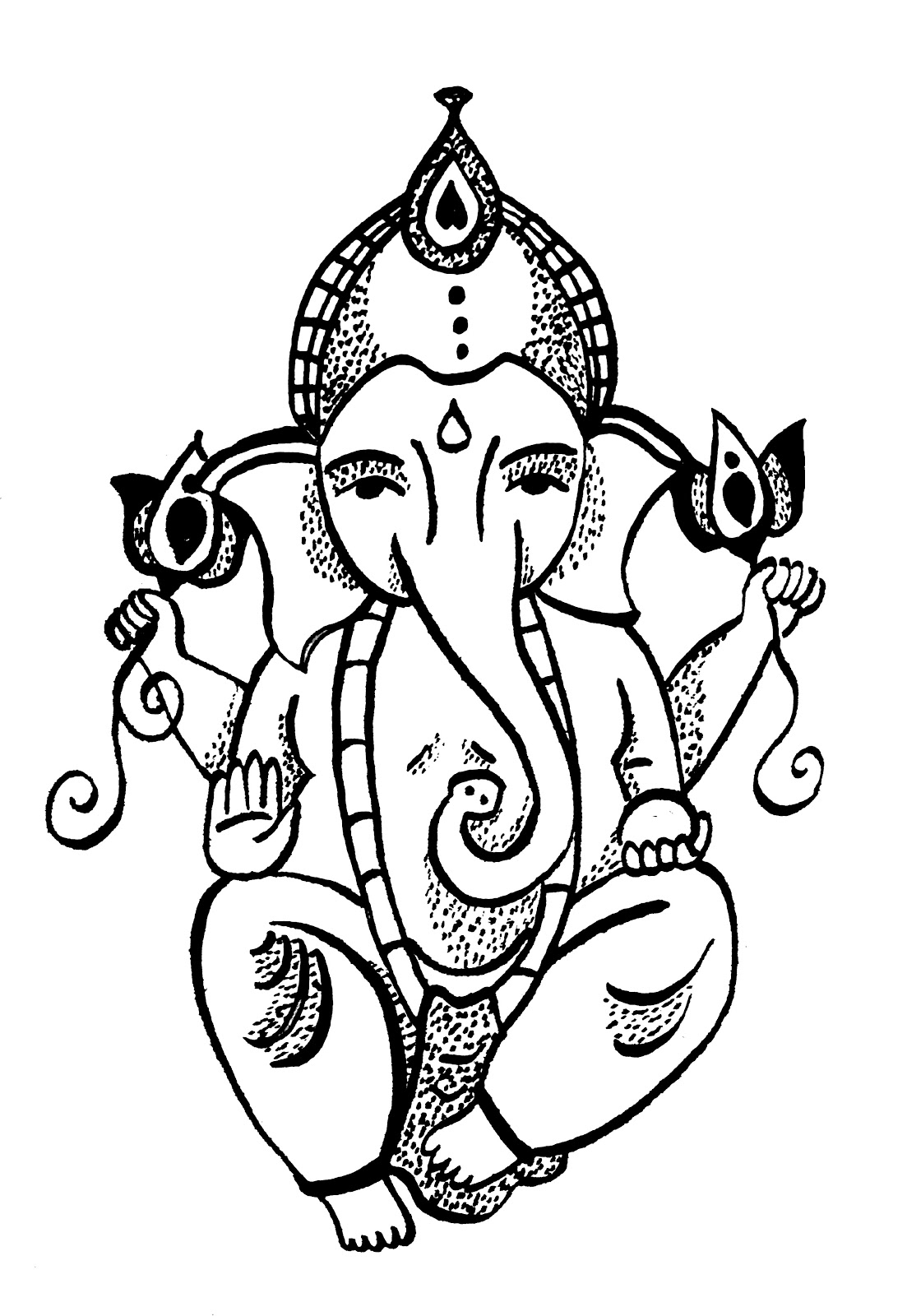 Dessin à colorier: Mythologie Hindou (Dieux et Déesses) #109335 - Coloriages à Imprimer Gratuits