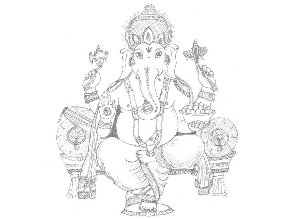 Dessin à colorier: Mythologie Hindou (Dieux et Déesses) #109354 - Coloriages à Imprimer Gratuits