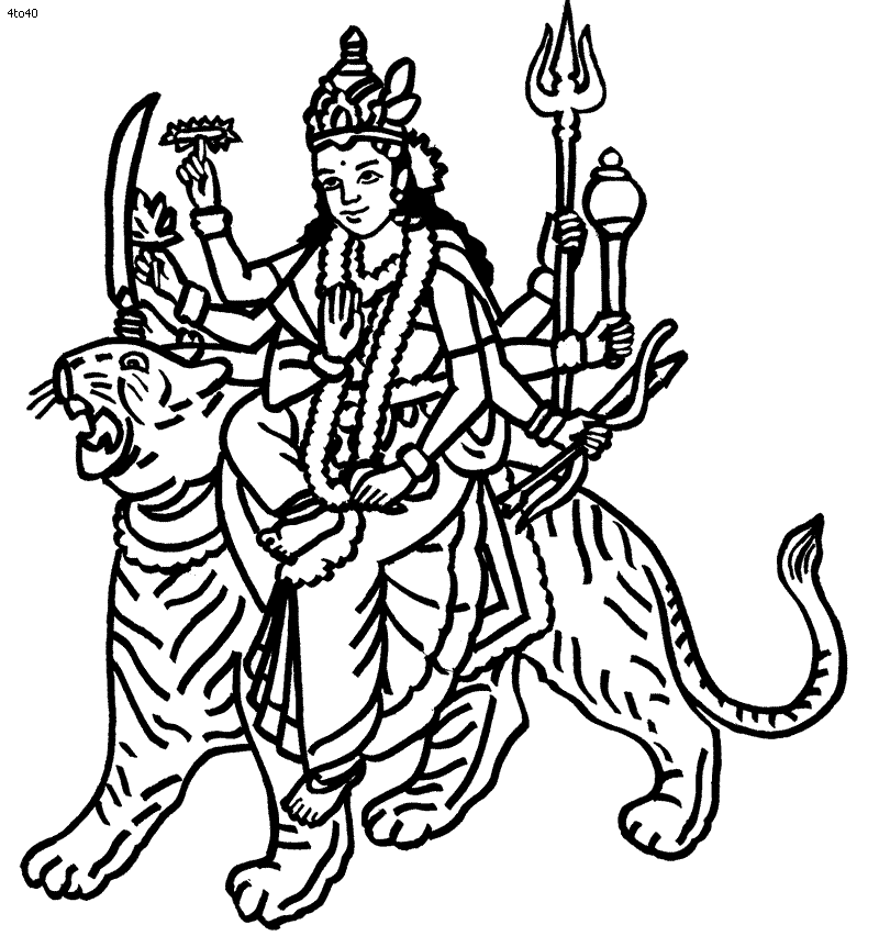 Dessin à colorier: Mythologie Hindou (Dieux et Déesses) #109397 - Coloriages à Imprimer Gratuits