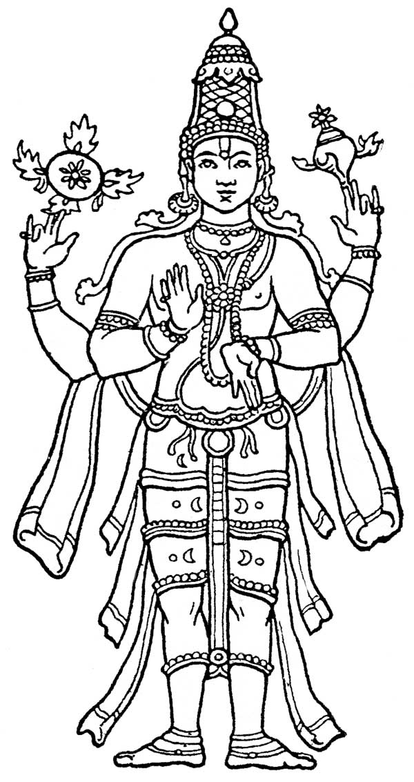 Dessin à colorier: Mythologie Hindou (Dieux et Déesses) #109424 - Coloriages à Imprimer Gratuits