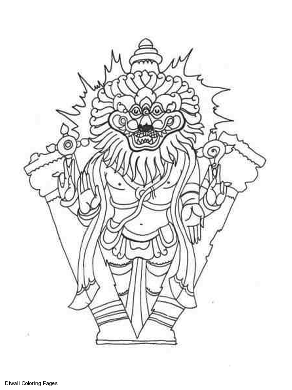 Dessin à colorier: Mythologie Hindou (Dieux et Déesses) #109449 - Coloriages à Imprimer Gratuits