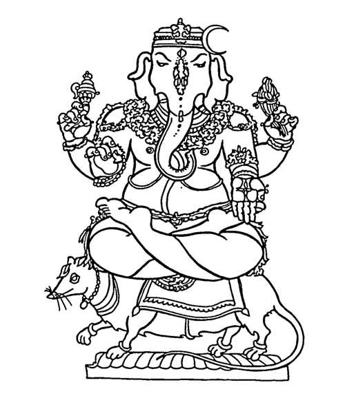 Dessin à colorier: Mythologie Hindou (Dieux et Déesses) #109450 - Coloriages à Imprimer Gratuits