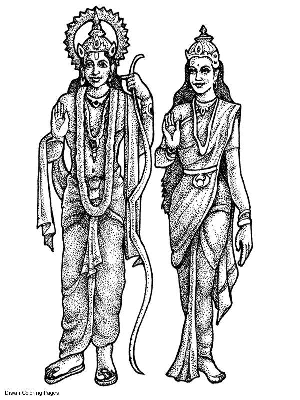 Dessin à colorier: Mythologie Hindou (Dieux et Déesses) #109461 - Coloriages à Imprimer Gratuits