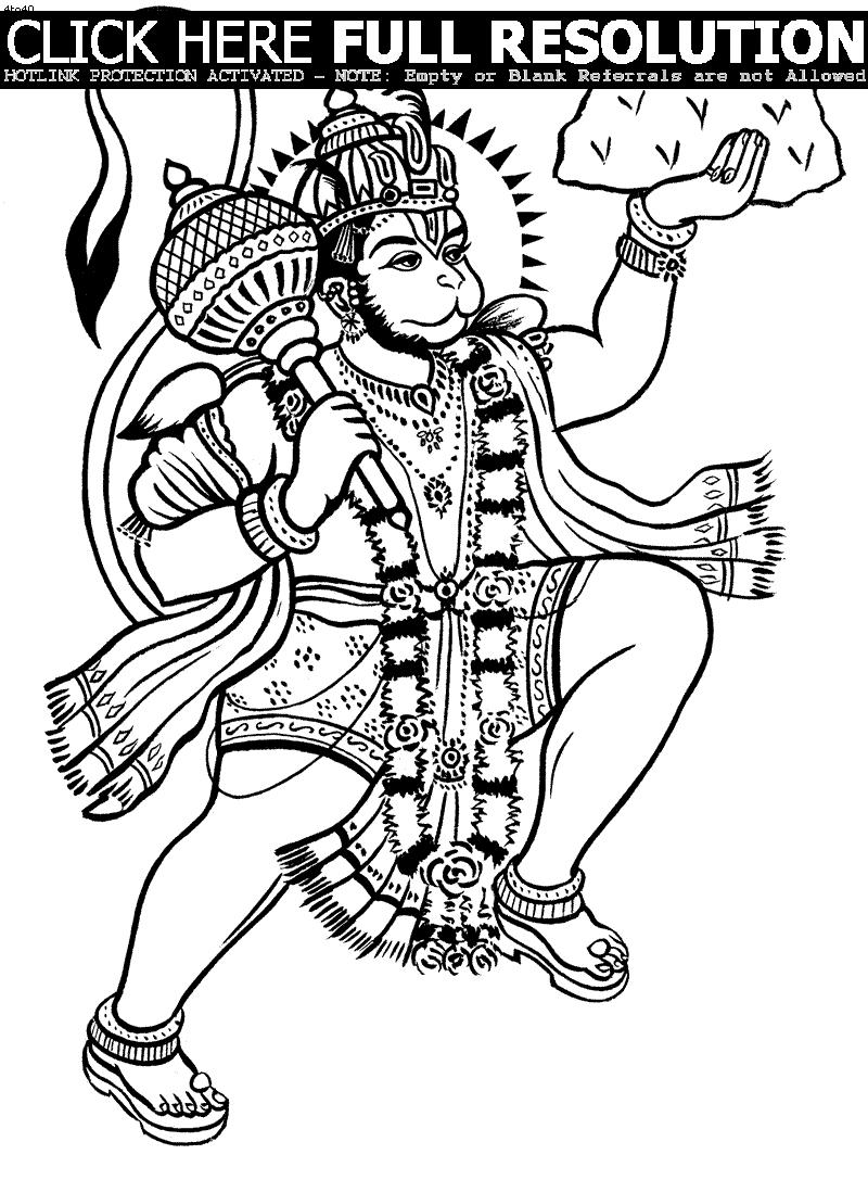 Dessin à colorier: Mythologie Hindou (Dieux et Déesses) #109474 - Coloriages à Imprimer Gratuits