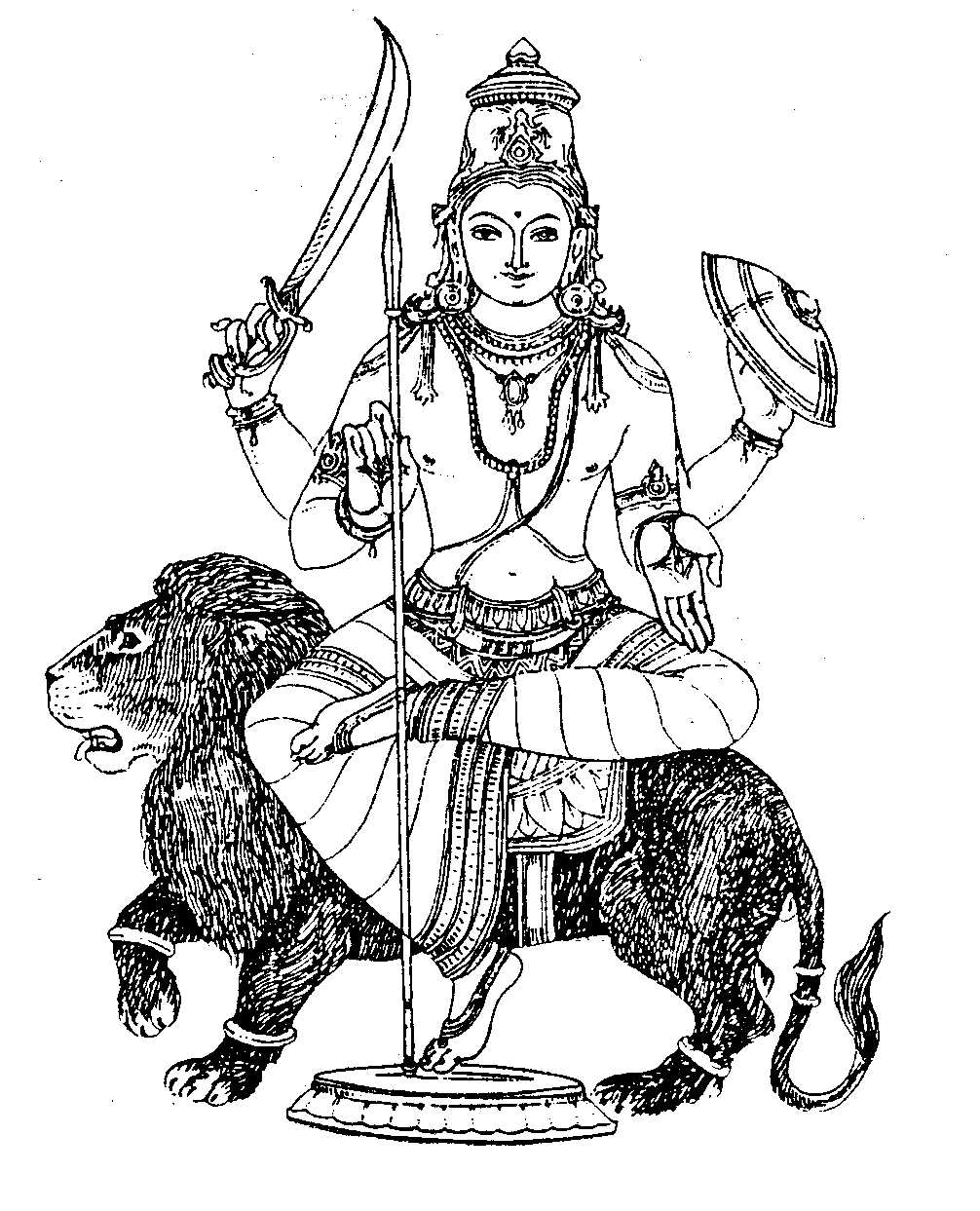 Dessin à colorier: Mythologie Hindou (Dieux et Déesses) #109514 - Coloriages à Imprimer Gratuits