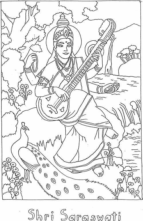 Dessin à colorier: Mythologie Hindou (Dieux et Déesses) #109551 - Coloriages à Imprimer Gratuits