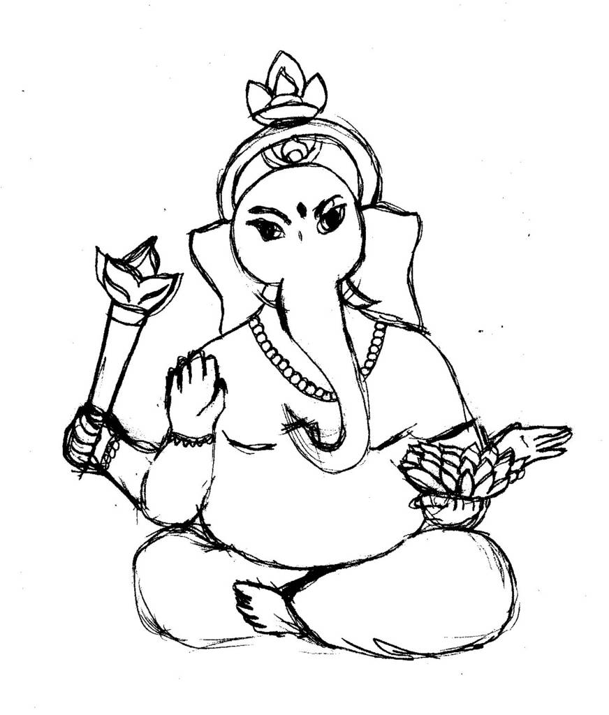 Dessin à colorier: Mythologie Hindou (Dieux et Déesses) #109556 - Coloriages à Imprimer Gratuits