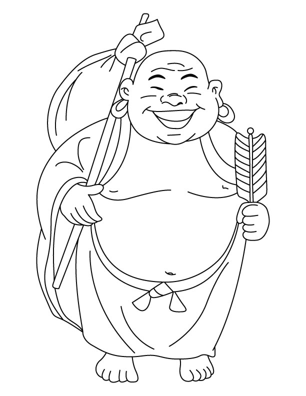 Dessin à colorier: Mythologie Hindou: Bouddha (Dieux et Déesses) #89514 - Coloriages à Imprimer Gratuits
