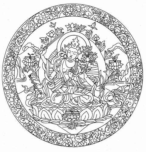 Dessin à colorier: Mythologie Hindou: Bouddha (Dieux et Déesses) #89536 - Coloriages à Imprimer Gratuits
