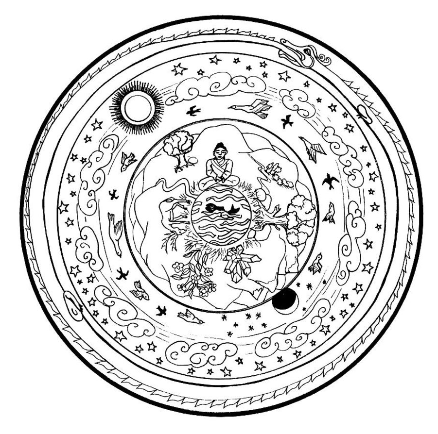 Dessin à colorier: Mythologie Hindou: Bouddha (Dieux et Déesses) #89539 - Coloriages à Imprimer Gratuits