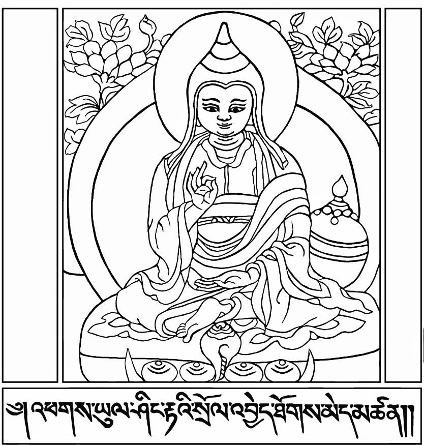 Dessin à colorier: Mythologie Hindou: Bouddha (Dieux et Déesses) #89547 - Coloriages à Imprimer Gratuits