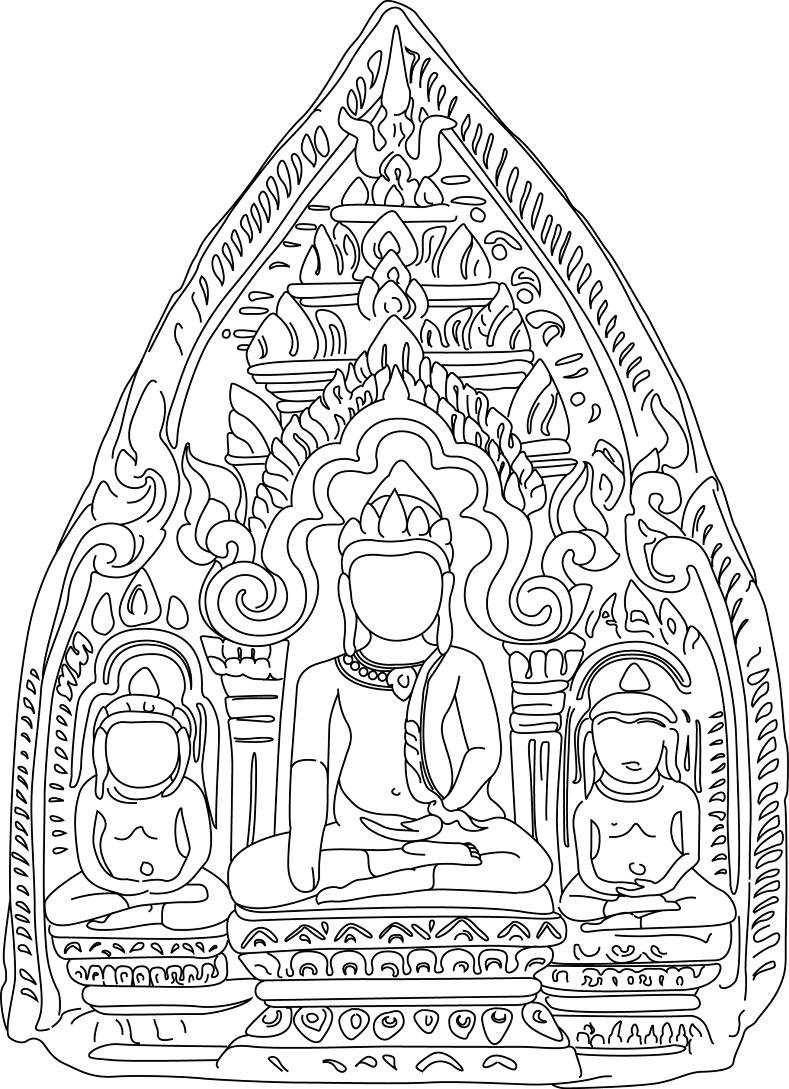 Dessin à colorier: Mythologie Hindou: Bouddha (Dieux et Déesses) #89560 - Coloriages à Imprimer Gratuits