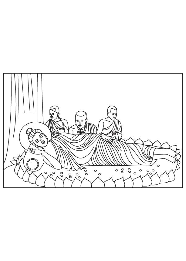 Dessin à colorier: Mythologie Hindou: Bouddha (Dieux et Déesses) #89568 - Coloriages à Imprimer Gratuits