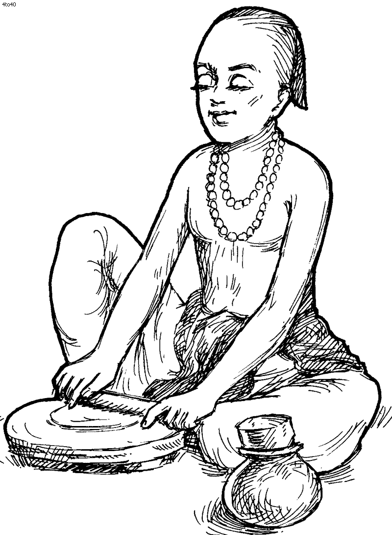 Dessin à colorier: Mythologie Hindou: Bouddha (Dieux et Déesses) #89624 - Coloriages à Imprimer Gratuits