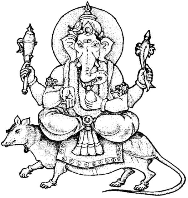 Dessin à colorier: Mythologie Hindou: Ganesh (Dieux et Déesses) #96876 - Coloriages à Imprimer Gratuits