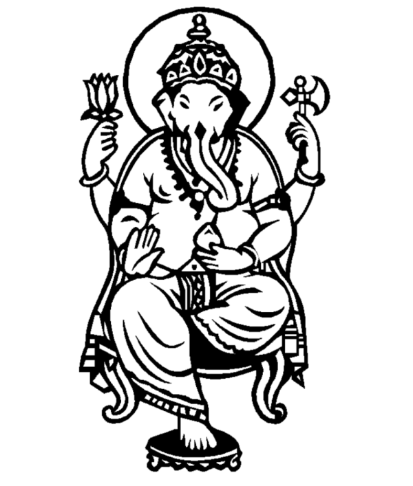 Dessin à colorier: Mythologie Hindou: Ganesh (Dieux et Déesses) #96889 - Coloriages à Imprimer Gratuits