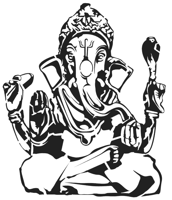 Dessin à colorier: Mythologie Hindou: Ganesh (Dieux et Déesses) #96941 - Coloriages à Imprimer Gratuits