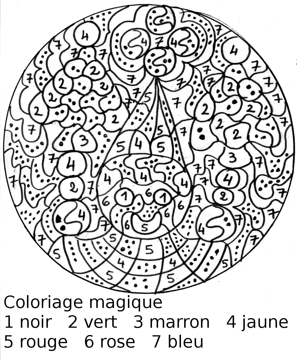 Dessin à colorier: Coloriage magique (Éducatifs) #126125 - Coloriages à Imprimer Gratuits