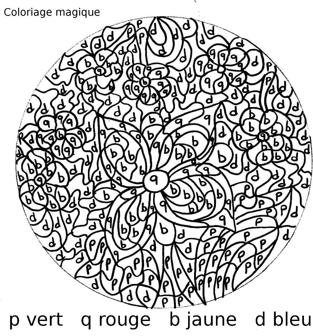 Dessin à colorier: Coloriage magique (Éducatifs) #126129 - Coloriages à Imprimer Gratuits