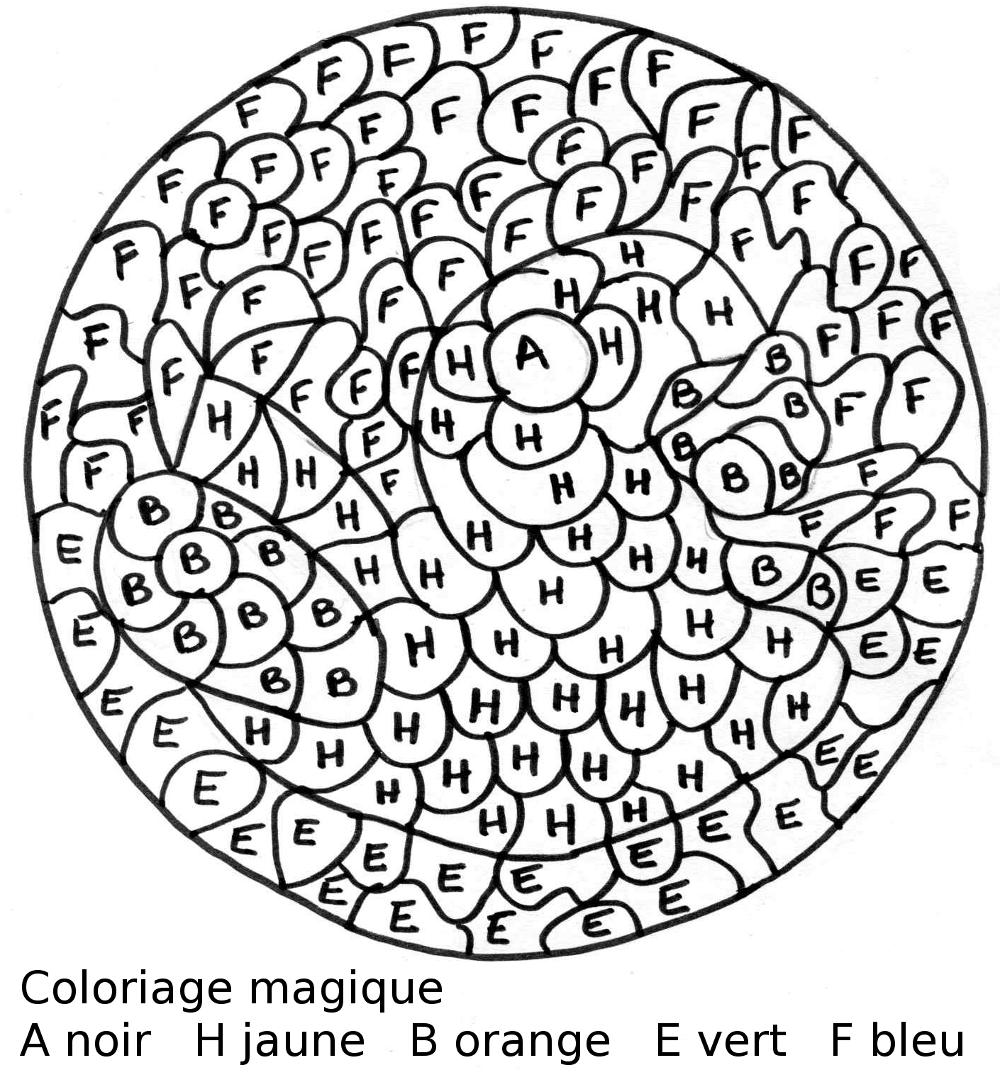 Dessin à colorier: Coloriage magique (Éducatifs) #126148 - Coloriages à Imprimer Gratuits