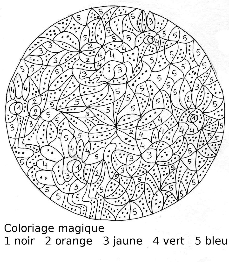 Dessin à colorier: Coloriage magique (Éducatifs) #126157 - Coloriages à Imprimer Gratuits